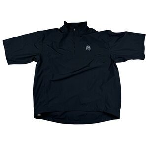 Zero Restriction Golf Quarter Zip Short Sleeve Performance Pullover Black Mens L